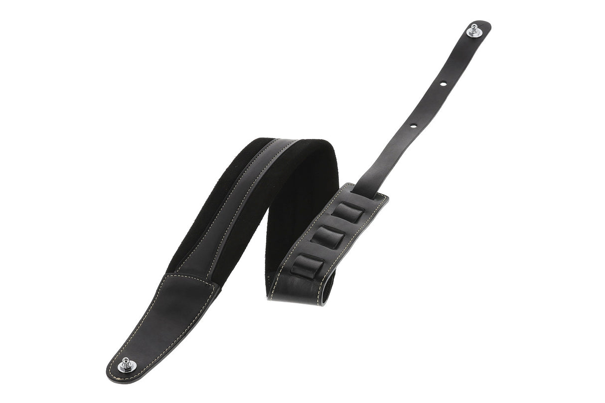 GEWA Guitar Straps Prestige 85 padded Security Locks - black/black