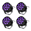 UV LED Spot (12x2W) 4 Stk. Bundle