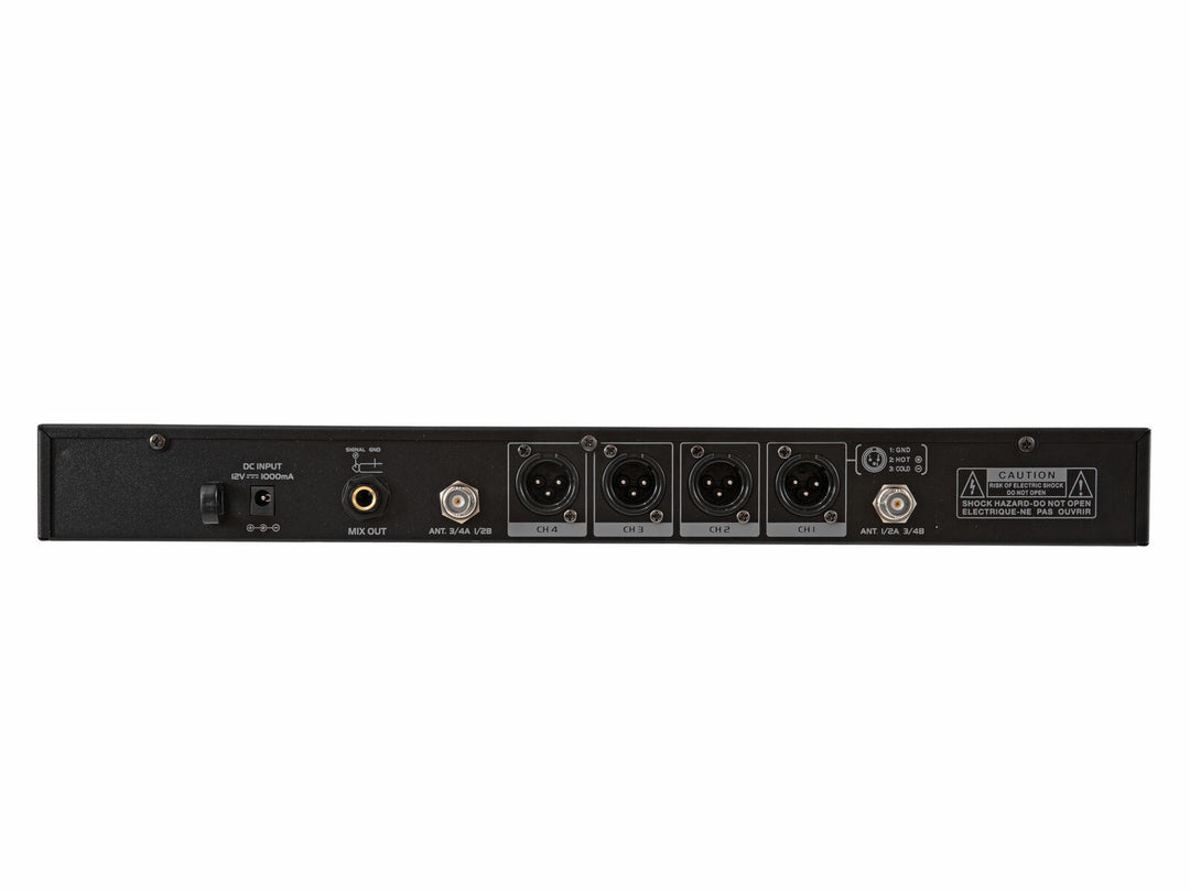 OMNITRONIC UHF-604 4-channel Wireless Mic System 520-554 MHz