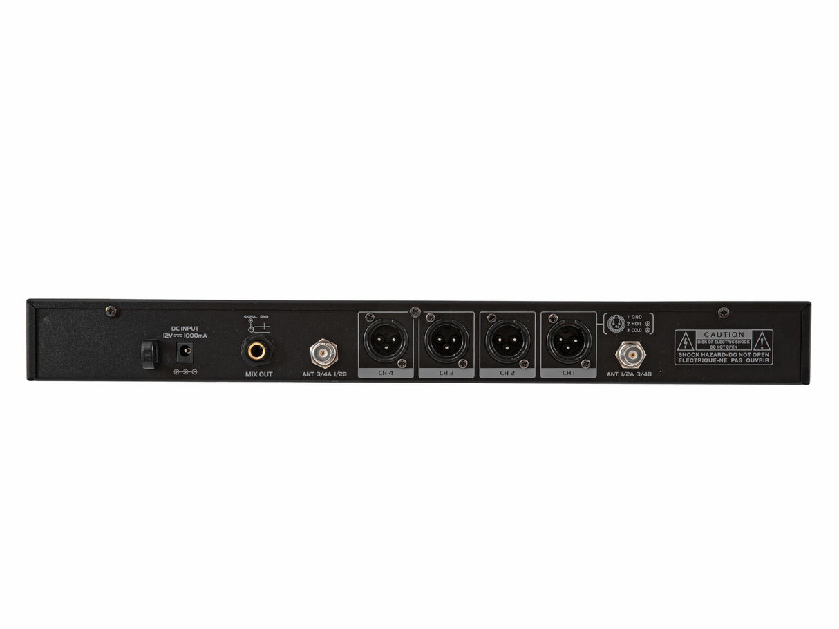 OMNITRONIC UHF-604 4-channel Wireless Mic System 520-554 MHz