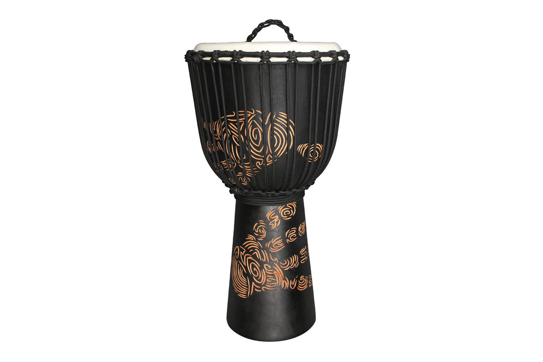 Toca Djembe Street Series Carved Hand Print - 12" (TSSDJ-LHP)