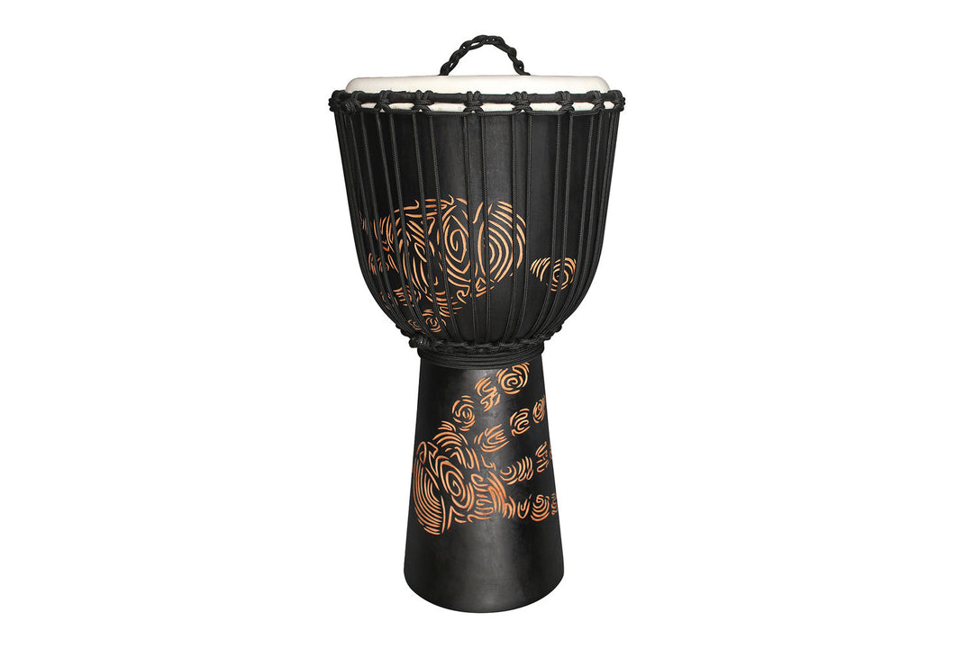 Toca Djembe Street Series Carved Hand Print - 12" (TSSDJ-LHP)
