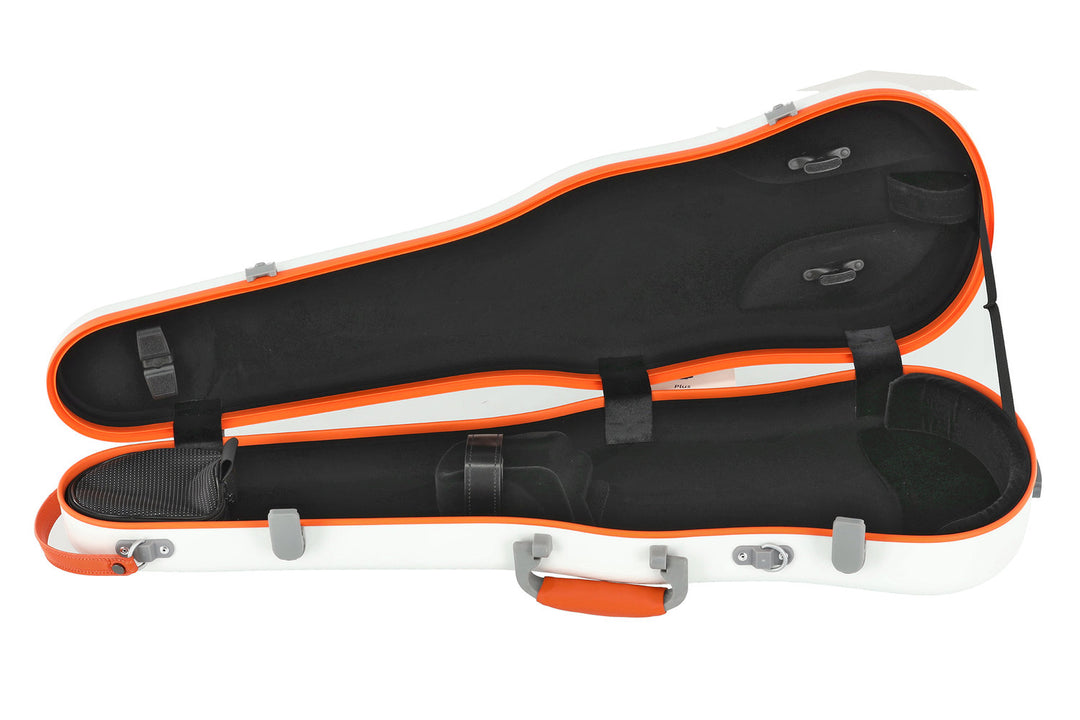 PURE GEWA Form shaped violin cases Polycarbonate FUN - 4/4 - 1/2 (White / Blacj)