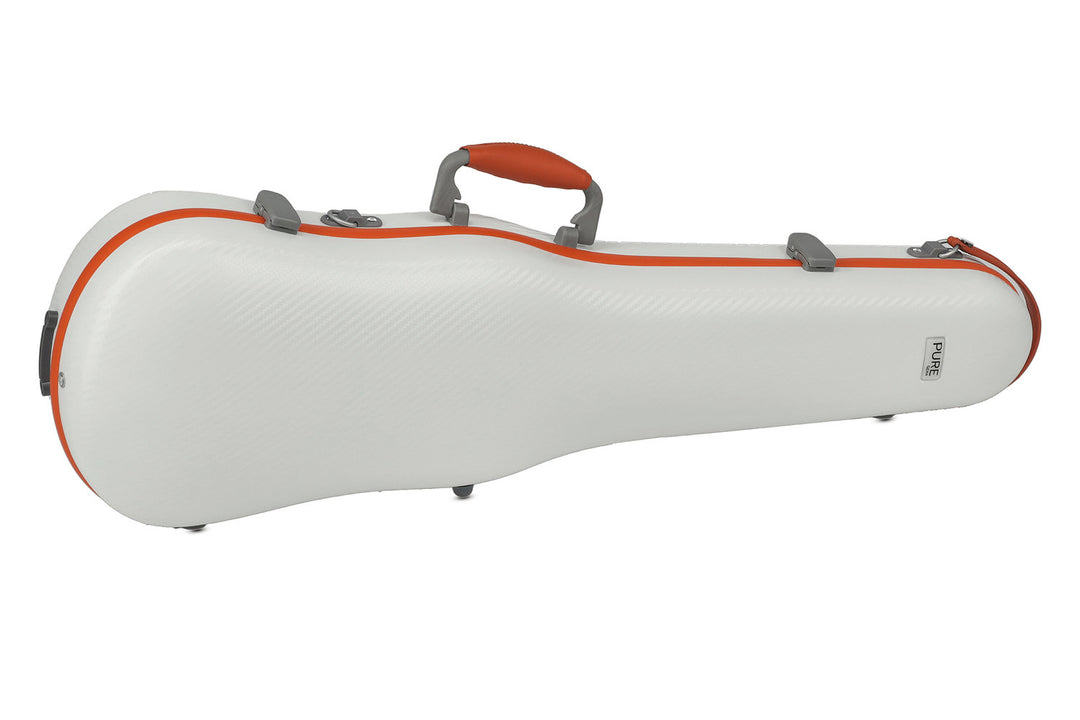 PURE GEWA Form shaped violin cases Polycarbonate FUN - 4/4 - 1/2 (White / Blacj)