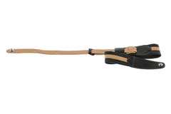 GEWA Guitar Straps Prestige 65 padded Security Locks - black punctured/brown