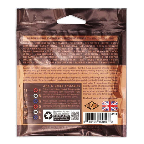 Rotosound Jumbo King JK11 westernguitarstrenge 11-52