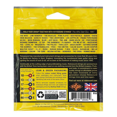 Rotosound Roto Yellows R10 elguitarstrenge 10-46