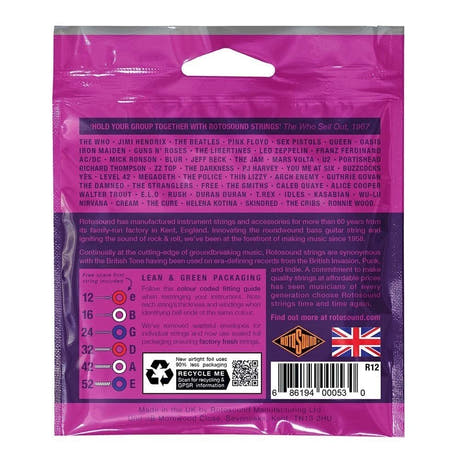 Rotosound Roto Purples R12 elguitarstrenge 12-52