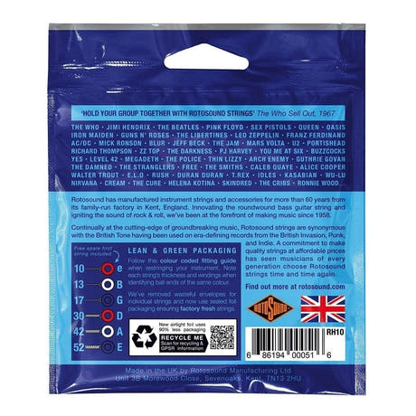 Rotosound Roto Blues RH10 elguitarstrenge 10-52