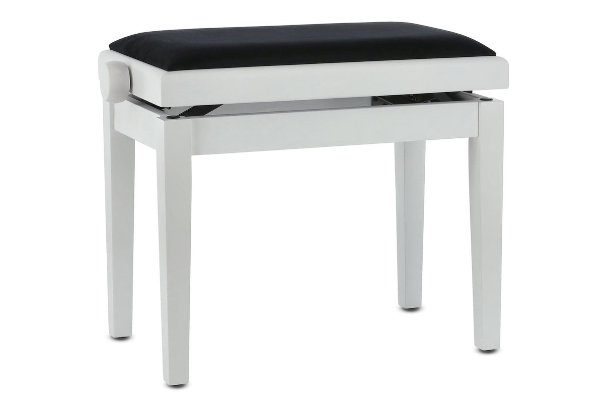 GEWA Piano bench Deluxe - White matt (Seat black)