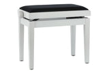 GEWA Piano bench Deluxe - White matt (Seat black)