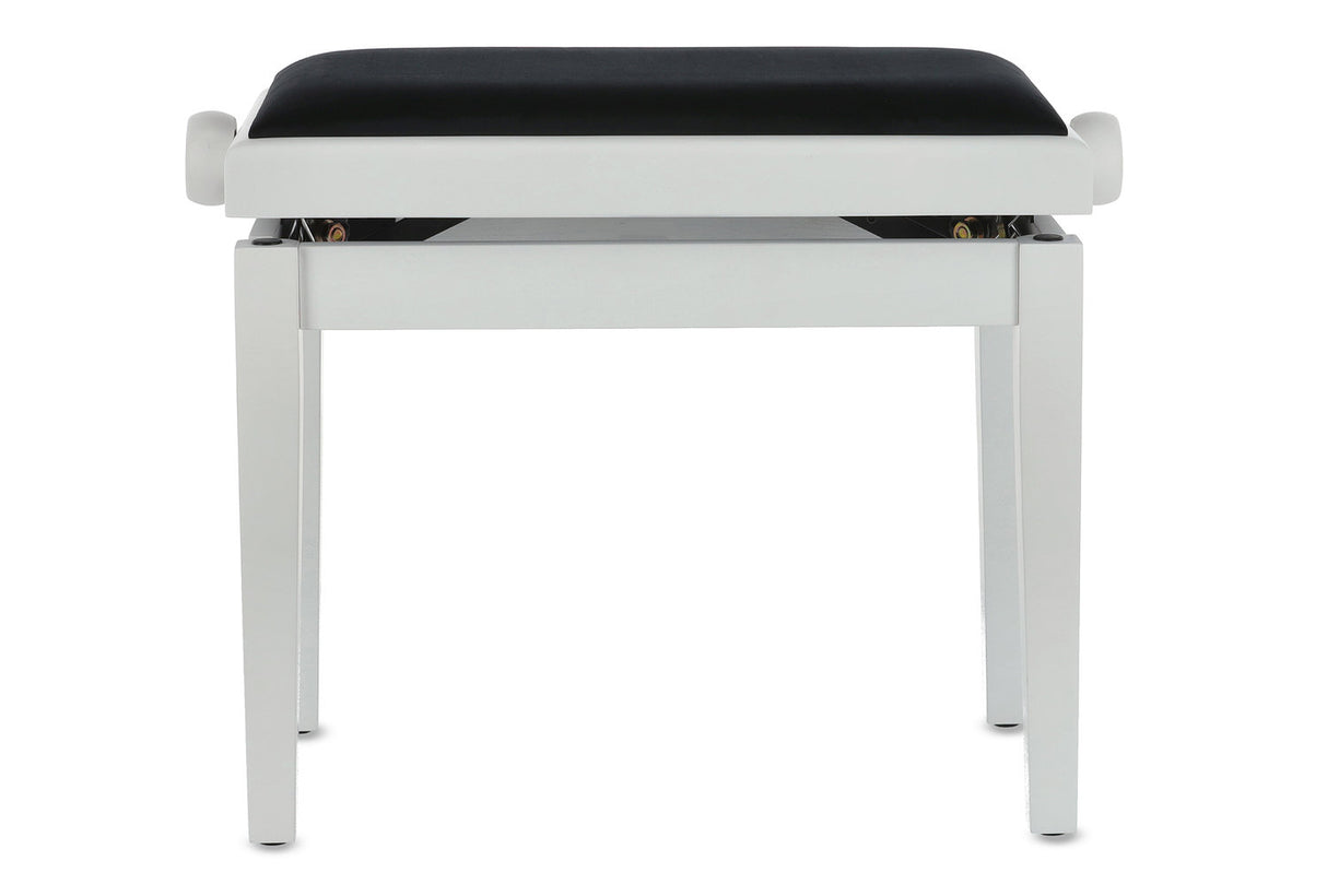 GEWA Piano bench Deluxe - White matt (Seat black)