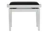 GEWA Piano bench Deluxe - White matt (Seat black)