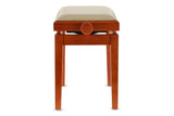 GEWA Piano bench Deluxe - Cherry tree matt (Beige seat)