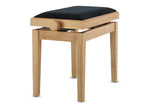 GEWA Piano bench Deluxe - Oak matt (Seat black)