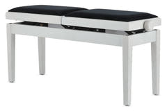 GEWA Piano bench Deluxe Double - White matt