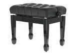 GEWA Piano bench Deluxe XL Black high gloss - Black cover