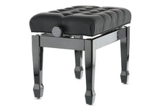GEWA Piano bench Deluxe XL Black high gloss - Black cover