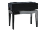 GEWA Piano bench Deluxe Compartment - Black highgloss