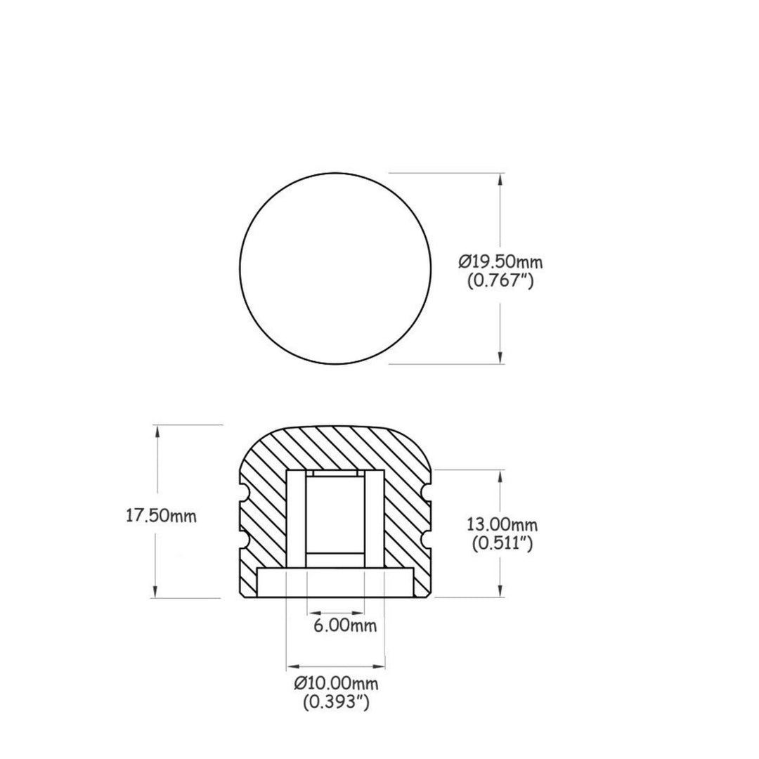 Partsland Poti button Nature Wood - Maple Wood
