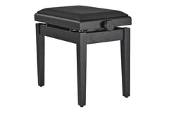 GEWA Piano bench Deluxe Autolift Vinyl - Black matt (Seat black)