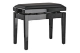 GEWA Piano bench Deluxe Autolift Vinyl - Black highgloss (Seat black)