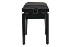 GEWA Piano bench Deluxe Autolift Vinyl - Black highgloss (Seat black)