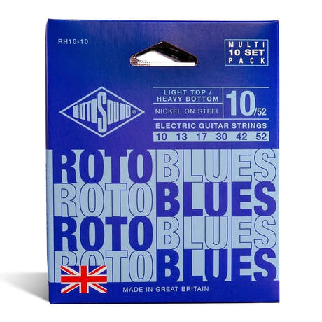 Rotosound Roto Blues RH10-10 elguitarstrenge 10-52, 10 sæt