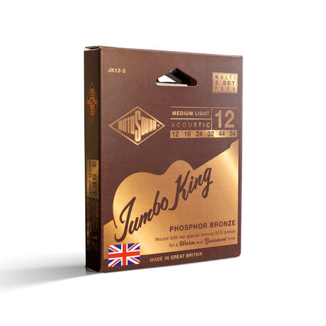 Rotosound Jumbo King JK12-3 westernguitarstrenge 12-54, 3 sæt