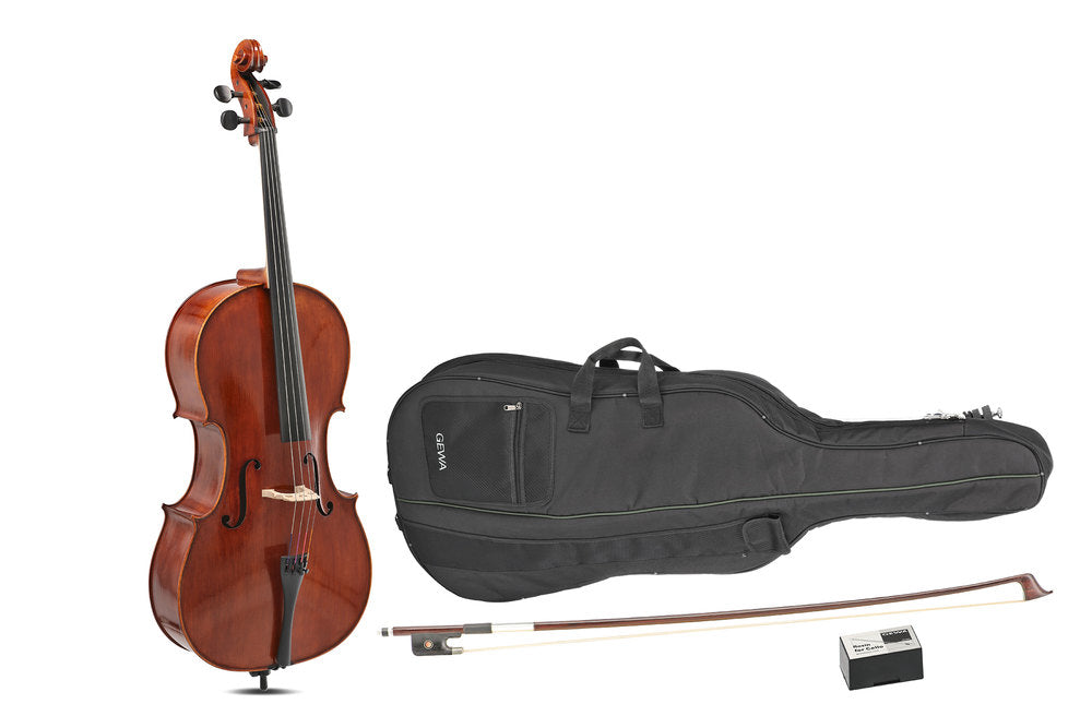GEWA Sonata Europa cello 3/4, sat op med massarandubabue og taske