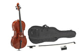 GEWA Sonata Europa cello 1/2, sat op med carbonbue og taske