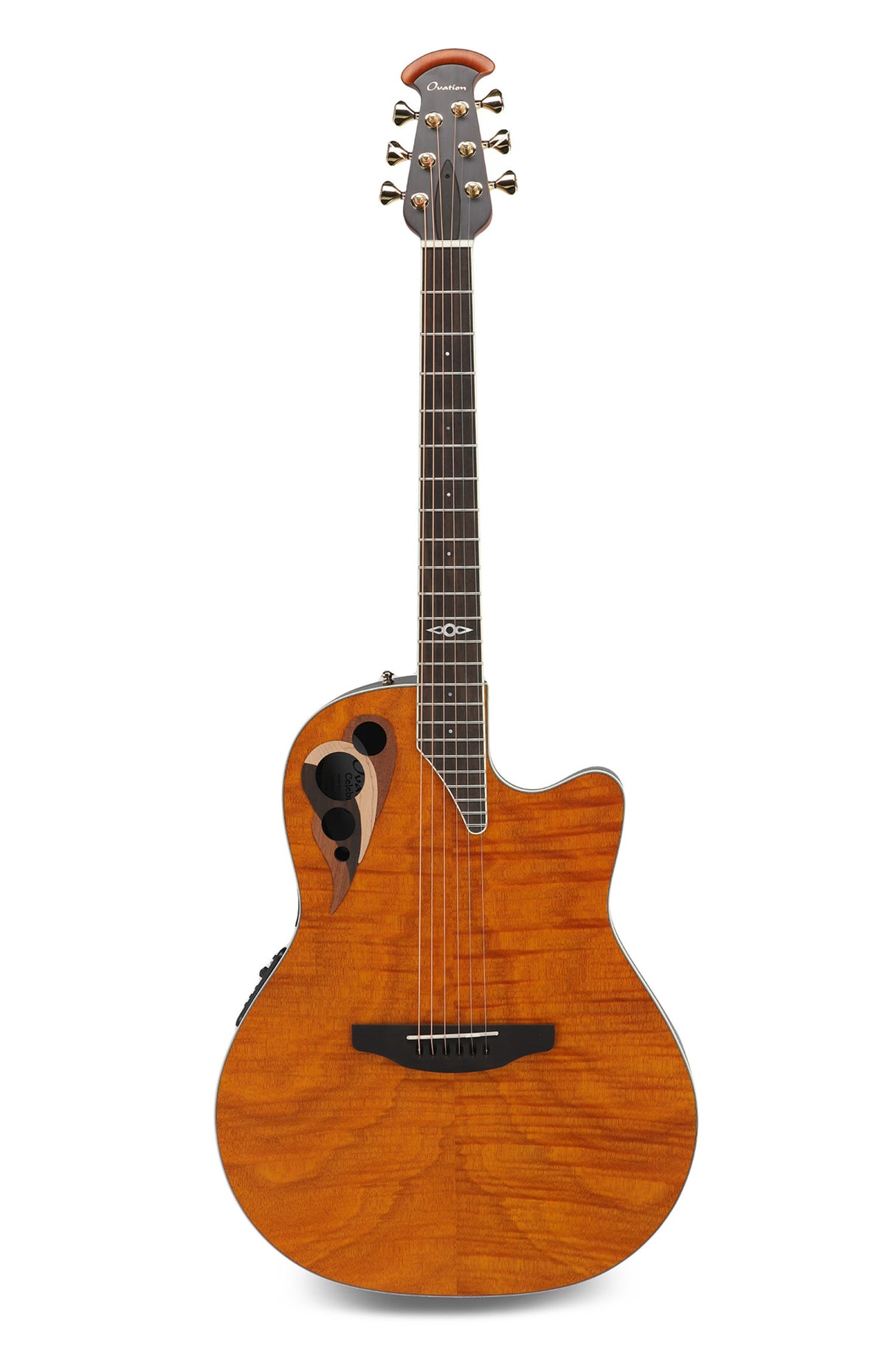 Ovation E-Acoustic Guitar Celebrity Elite Deluxe Plus Ltd 2026 Deep Contour - Amber Satin (CDX40P-FM-G)