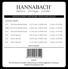 Hannabach 815 diskantsæt E1, H/B2 og G3, medium tension
