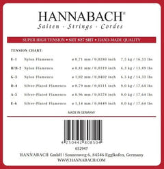 Hannabach 827 diskantsæt E1, H/B2 og G3, super high tension