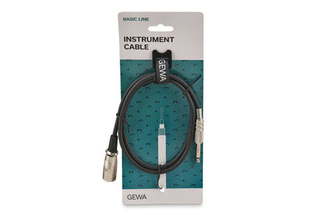 GEWA Basic Line instrumentkabel 1 m, mono-jack til XLR-han