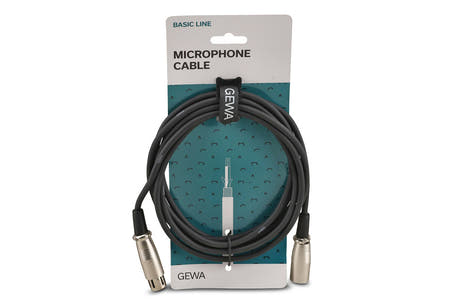GEWA Basic Line mikrofonkabel 3 m, XLR-hun til XLR-han