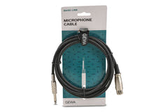 GEWA Basic Line mikrofonkabel 3 m, XLR-hun til mono-jack