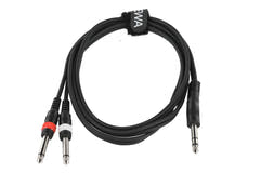 GEWA Basic Line Y-kabel 1,5 m, stereo-jack til 2 x mono-jack