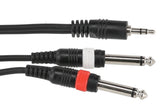 GEWA Basic Line Y-kabel 6 m, 3,5 mm minijack til 2 x mono-jack