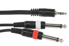 GEWA Basic Line Y-kabel 3 m, 3,5 mm minijack til 2 x mono-jack