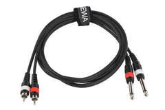 GEWA Basic Line dobbeltkabel 1,5 m, 2 x jack til 2 x cinch