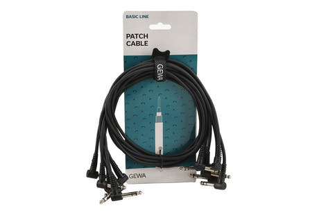GEWA Basic Line patchkabel 0,9 m, vinklet stereo-jack, 6 stk.