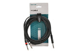 GEWA Basic Line Y-kabel 6 m, stereo-jack til 2 x mono-jack