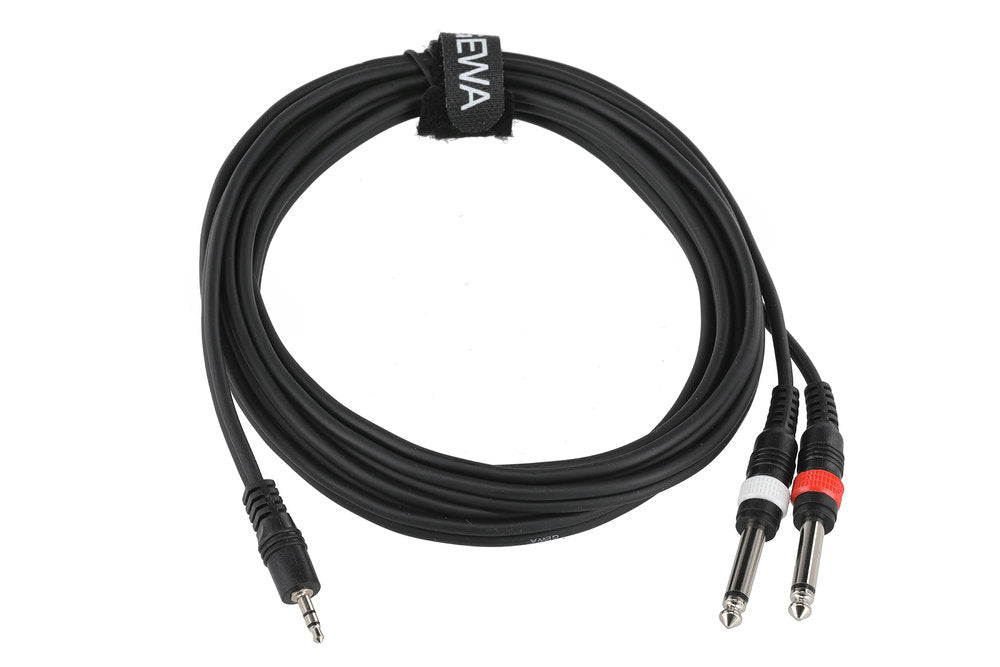 GEWA Basic Line Y-kabel 3 m, 3,5 mm minijack til 2 x mono-jack