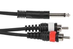 GEWA Basic Line Y-kabel 1,5 m, mono-jack til 2 x cinch
