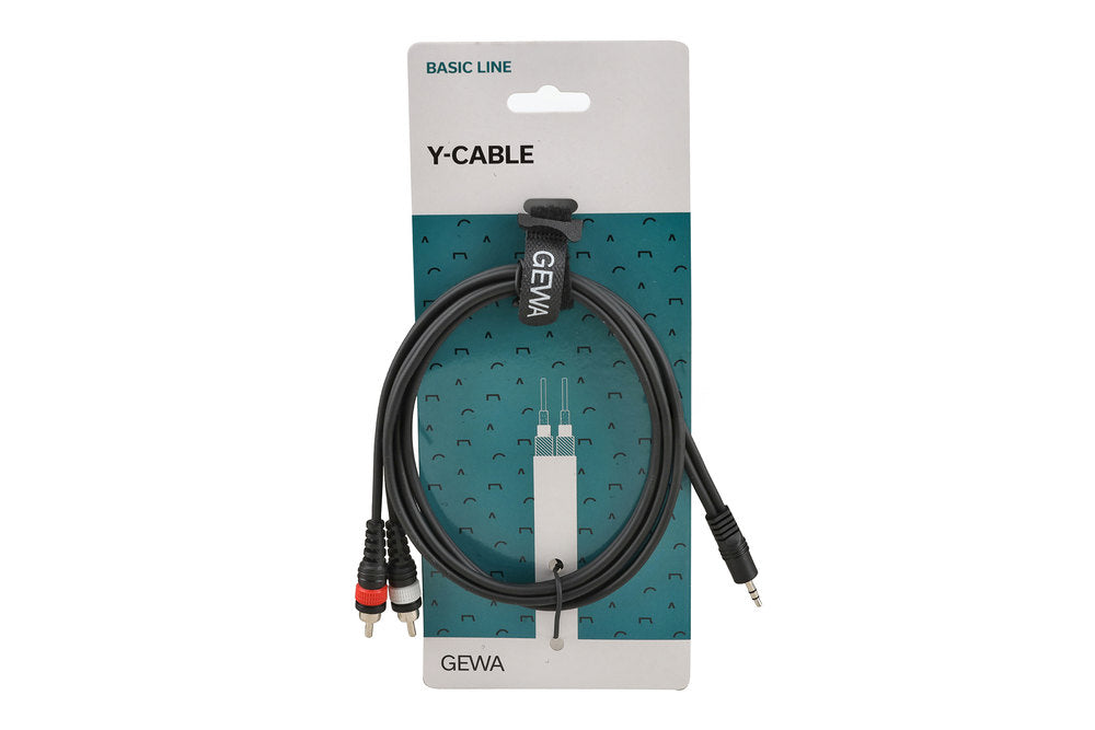GEWA Basic Line Y-kabel 1,5 m, 3,5 mm minijack til 2 x cinch