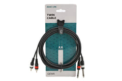 GEWA Basic Line dobbeltkabel 3 m, 2 x jack til 2 x cinch