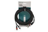 GEWA Basic Line dobbeltkabel 6 m, 2 x jack til 2 x cinch