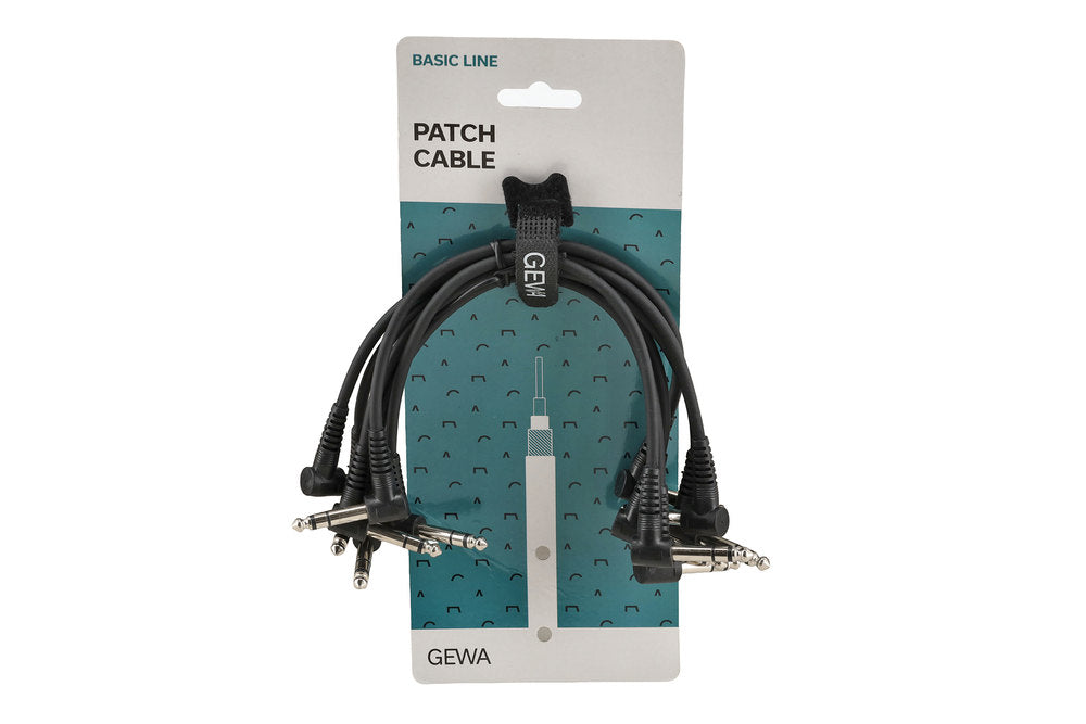 GEWA Basic Line patchkabel 0,3 m, vinklet stereo-jack, 6 stk.