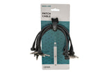 GEWA Basic Line patchkabel 0,3 m, vinklet stereo-jack, 6 stk.